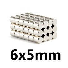 20/50/100pcs 6x5 mm Rare Earth Neodymium Magnets 6mmx5mm Super Powerful Strong Magnets 6x5mm Small Round Diameter 6*5 mm 2024 - buy cheap