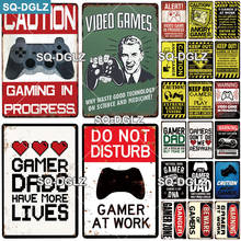 [SQ-DGLZ] GAME Sign Vintage Metal Plaque Plate Decor For Door Outside Tin Signs Warning Metal Sign Keep Out Gamer Poster 2024 - buy cheap