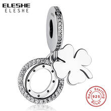 100% 925 Sterling Silver Lucky Clover & Horseshoe Lucky Day Beads Fit Original Charm Bracelet Jewelry 2024 - buy cheap