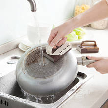 Removedor de ferrugem de metal forte descontaminação suprimentos de cozinha escova mágica esponja esfregar para pote fogão a gás escova de limpeza 2024 - compre barato