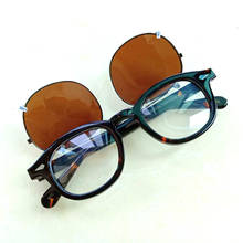 Мужские и женские солнцезащитные очки johny Depp, брендовые винтажные очки с поляризационными линзами и оправой из ацетата, высокое качество 2024 - купить недорого
