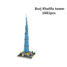 Mini bloques de construcción de ladrillos para niños, juego de Arquitectura de fama mundial, modelo de construcción, juguetes para niños, creador experto árabe, Burj de Dubái, Fatah, regalos 2024 - compra barato