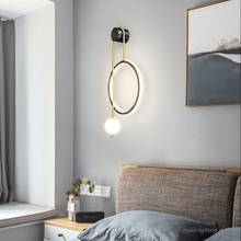 Nordic design simples e moderno luz de parede de luxo decoração da casa led lâmpada de parede sala estar fundo do corredor quarto lâmpada de cabeceira 2024 - compre barato