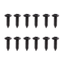 4 x12pcs Silver+ BLK Scratchplate Pickguard Screws For Fender   Guitar 2024 - buy cheap