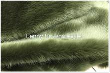 Army green fox fur fabric pile 3cm faux fur fabric,clothing shoes material,180cmX45cm(half yard)/pcs 2024 - buy cheap