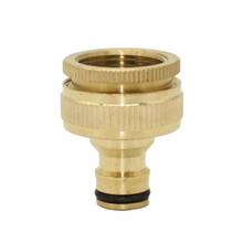 Adaptador de cobre para grifo de jardín, accesorio de rosca hembra de 3/4 "y 1", conector rápido de latón, 10 piezas 2024 - compra barato