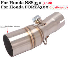 Slip On For Honda FORZA300 FORZA 300 NSS350 Motorcycle Exhaust System Escape Modified Middle Link Pipe Connect 51mm Muffler 2024 - buy cheap