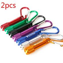 1pcs/2pcsMini LED Flashlight Carabiner Mountaineering Buckle Torch Clip Keychain Camping Hiking Glare Pocket Portable 2024 - buy cheap