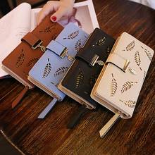 Leaves Hollow Women's Wallet Soft PU Leather Women Bag Wallet Handbag Designer Wallets Coin Card Purse 2024 - buy cheap