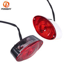 POSSBAY-luz trasera Universal para motocicleta, lámpara de freno rojo para Moto, Moto de carreras, ATV, 12V 2024 - compra barato