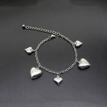 Pulsera de acero inoxidable con forma de corazón para mujer, brazalete de la amistad, Color plateado 2024 - compra barato