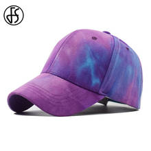 FS Purple Green Chinese Ink Graffiti Baseball Caps For Men Women Summer Trucker Cap With Visor Adjustable Snapback Hat Hip Hop 2024 - buy cheap