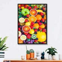Nordic minimalista hd arte da parede legumes frutas decoração casa fotos comida saudável quadros em tela cozinha modular cartazes impressos 2024 - compre barato