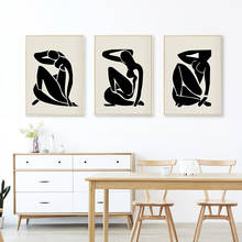 Black Nude Woman Body Canvas Poster Matisse Style Wall Art Print Modern Painting Nordic Bedroom Decoration Picture 2024 - buy cheap