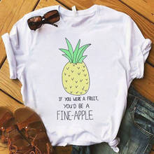 Cute T Shirt  Fashion Fruit Style Harajuku Ulzzang Tumblr T Shirt   Pineapple lemon cute drawing T-shirt Tops Graphic Tee 2024 - buy cheap