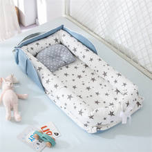Портативная детская кроватка для мальчиков и девочек, дорожная кровать, детская хлопковая колыбель, детская кроватка, кроватка для новорожденного 2024 - купить недорого