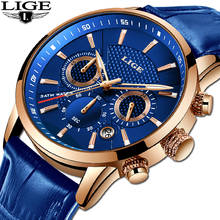 LIGE New Fashion Mens Watches Top Brand Luxury Military Sport Watch Men Leather Waterproof Clock Quartz watch Relogio Masculino 2024 - buy cheap