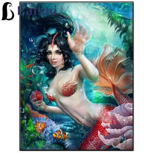 Mermaid Girl 5d pictures,diamond painting Full Square Round puzzle diamond,Cartoons Diamond painting with Fantasy Art Girl Gift, 2024 - buy cheap