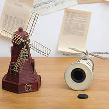 Ретро-граммофон Робот Мельница смола фигурка миниатюрный пейзаж домашний декор 2024 - купить недорого
