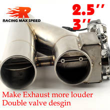 2.5inch 3inch Electric Exhaust CutOut Exhaust Muffler Exhaust-pipe cutout two valve Pipe Remote control auto vent-pipe  YTR 2024 - buy cheap