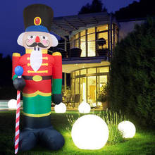 2.4m Nutcracker 1.8m Inflatable Santa Claus LED Light Up Decor Outdoor Holiday Decoration Christmas Inflatable Doll 2024 - buy cheap
