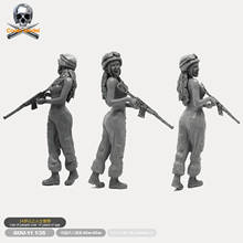 Figura de soldado de resina 1/35, Kits de modelos de soldado femenino, Gou-11 autoensamblados 2024 - compra barato