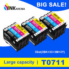Cartuchos de tinta para impresora Epson Stylus T0711, T0712, T0713, T0714, DX6050, DX7400, DX7450, DX8400, DX8450, DX9400, DX9400F, 3 juegos 2024 - compra barato