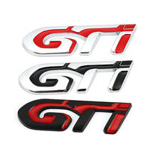 3D металлический Автомобильный логотип GTI Эмблема-наклейка на автомобиль эмблемы наклейки для Volkswagen VW Polo Golf MK4 MK5 MK6 VW Golf GTI для детей 3, 4, 5, 6, 7, авто аксессуары 2024 - купить недорого