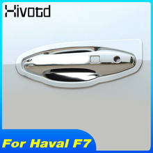 Hivotd For Haval F7 F7X 2019 2020 Door Handle Cover + Bowls Trim ABS Chrome protection Decoration Exterior Accessories styling 2024 - buy cheap