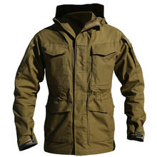 Jaqueta térmica respirável masculina, uniforme militar, muitos bolsos, roupas táticas, corta-vento, casaco com capuz de campo 2024 - compre barato