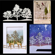 Forest Trees Frame Metal Cutting Dies Scrapbooking Scrapbook Diary Decoration Card Craft Decorative Die Cut Craft Die Cut New 2024 - buy cheap