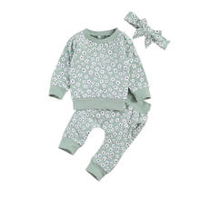 0-24M Newborn kid Baby Girl Clohtes Print Floral Top pant suit Cute Sweet home wear Cotton Autumn 2pcs Outfit set 2024 - buy cheap
