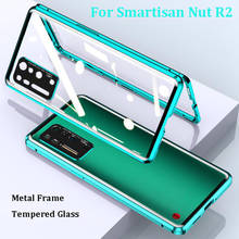 Funda protectora de doble cara para Smartisan Nut R2, funda de vidrio templado transparente con marco de Metal para Smartisan Nut R 2 2024 - compra barato