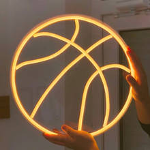 O basquetebol personalizado conduziu o sinal de néon 12v acrílico interno do signboard de néon decoração da sala de casa presente 2024 - compre barato
