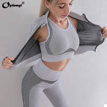Autumn And Winter Women Gym Clothing Yoga Set Workout Seamless Sportswear Fitness Long Sleeve Crop Top High Waist Leggings Suits 2024 - buy cheap