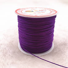 100M/Roll 0.8mm Deep purple Nylon Cord Thread Chinese Knot Macrame Cord Bracelet Braided String DIY Tassels Beading Thread 2024 - buy cheap