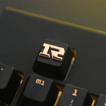 Keycap 1 pcs League of Legends RNG Team Personality relief zinc aluminum alloy metal keycap mechanical keyboard R4 height button 2024 - buy cheap