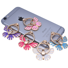 Butterfly Finger Ring Mobile Phone Smartphone Stand Holder For iPhone XS Huawei Samsung cell Smart Round Phone Ring holder 2024 - buy cheap