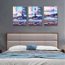 5d pintura diamante abstrato oceano paisagem diy diamante bordado tríptico mosaico parede arte imagem do casamento DecorationsZP-4377 2024 - compre barato