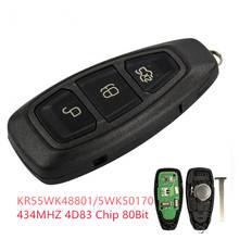 RIOOAK 3 Buttons 433Mhz 83 Chip Smart Remote Key For Ford Mondeo Fiesta Focus Titanium C-Max Kuga Refit Emergency Blade Fob 2024 - buy cheap
