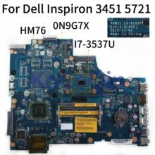 KoCoQin Laptop motherboard For Dell Inspiron 17R 3721 5721 I7-3537U Mainboard CN-0N9G7X  0N9G7X VAW11 LA-9102P SR0XG CPU 2024 - buy cheap