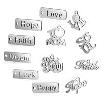 Wholesale 30pc/lot DIY Cut Letters Stainless Steel Charms Pendant Love Mum Jewelry Components Girls Women Making Jewelry 2024 - buy cheap