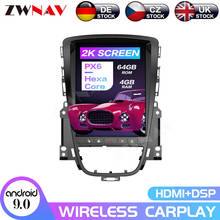 Radio con GPS para coche, reproductor Multimedia con Android 9,0, 4 + 64G, pantalla Vertical, Audio, Unidad Principal estéreo, Carplay, para Opel Astra J 2012-2014 2024 - compra barato
