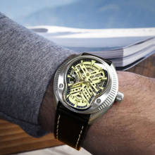 Роскошные часы parnis с сапфирами, 44 мм, стекло с черным циферблатом и календарем, часы MIYOTA, мужские часы от топового бренда, автоматические механические мужские часы 2024 - купить недорого