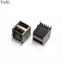 YuXi  USB A Type Female Socket Connector 2to1 Set G43 for Data Connection Interface Charging 2024 - buy cheap
