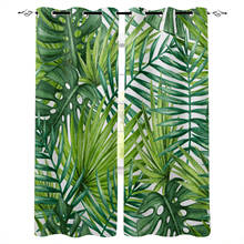 Palm Leaves Jungle Leaves Plant Green Blackout Curtain for Kids Room Bedroom Curtain Window Curtain for Children 2024 - buy cheap