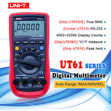 UNI-T auto range Digital Multimeters tester RMS Peak Value RS232 REL AC DC Amperemeter UT61A/B/C/D/E True RMS 2024 - buy cheap