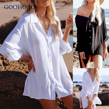 GOOHOJIO 2021 New Spring Autumn Casual Shirt Women  Fashionable Solid Color Shirt for Women Oversized Long Sleeve Women Shirt 2024 - buy cheap