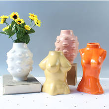 Feminino corpo arte vaso europeu-estilo simples criativo decoração vaso do artista sala de estar arranjo flor ornamentos 2024 - compre barato