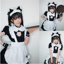 Roupa para cosplay de gato hksng, fantasia de anime lolita sexy, macia, conjunto com 5 peças, acessórios 2024 - compre barato